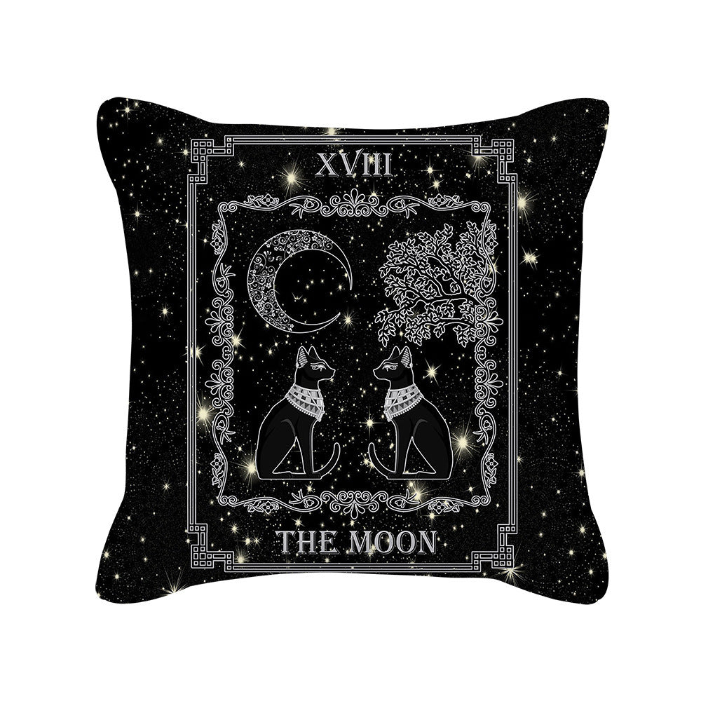 Black & Silver Geometric Pillow Cover